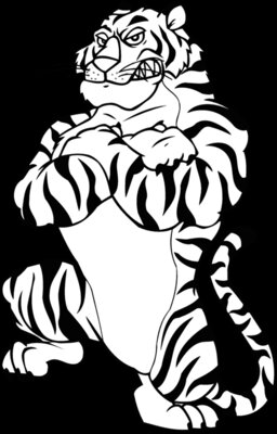 tiger standing on