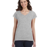 SoftStyle® Ladies' 4.5 oz. Junior Fit V-Neck T-Shirt