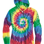 Tie-Dyed Long Sleeve Hooded T-Shirt