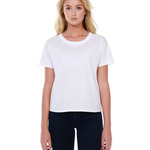 Ladies' 3.5 oz., 100% Cotton Raw-Neck Boxy T-Shirt