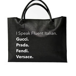 The Make Her Power Moves Tote - Italian Black