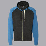 Triblend Raglan Full-Zip Hooded Sweatshirt