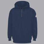 Pullover Hooded Fleece Sweatshirt Quarter-Zip